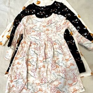 Toddler long sleeve skater dresses size 4T